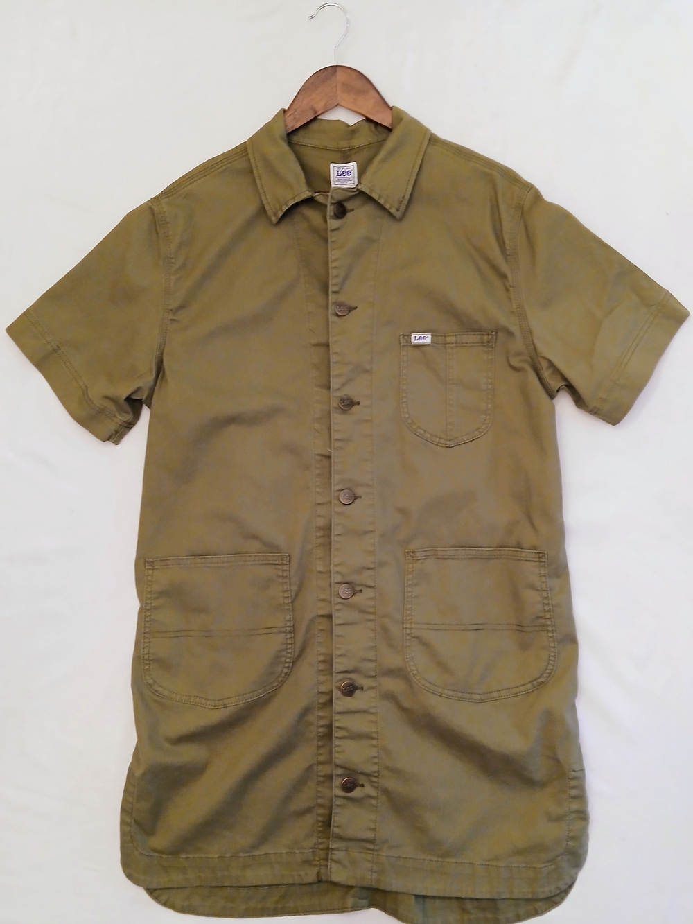 Lee Workwear Olive Green Short Sleeve Utility Shirt Dress – NWOT Medium